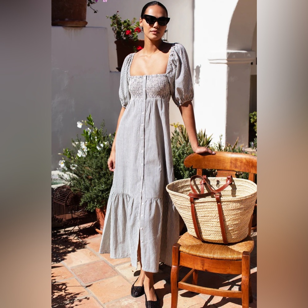 EMERSON FRY COLLECTION ▾LOVE TÒMAS COLLECTION STRIPE MAXI DRESS M/L